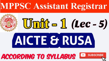 MPPSC Assistant Registrar | AICTE | RUSA  #vedaclasses #rusa #aicte #mppscassistantregistrar