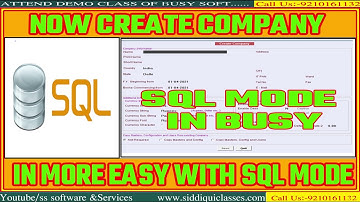 #59|NOW CREATE COMPANY IN EASY WITH SQL MODE|SQL MODE BENEFIT IN BUSY SOFTWARE|SQL|CLIENT|EDITION