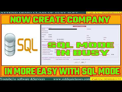#59|SEKARANG BUAT PERUSAHAAN DENGAN MUDAH MENGGUNAKAN SQL MODE|MANFAAT SQL MODE DI SOFTWARE BUSY|...