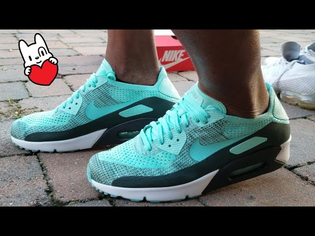 air max 90 flyknit on feet