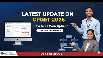 How to do Telangana CPGET 2025 Weboptions |Telangana Cpget Counseling Weboptions| |E-EduTech|