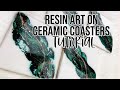 Resin Art Ceramic Coasters Tutorial