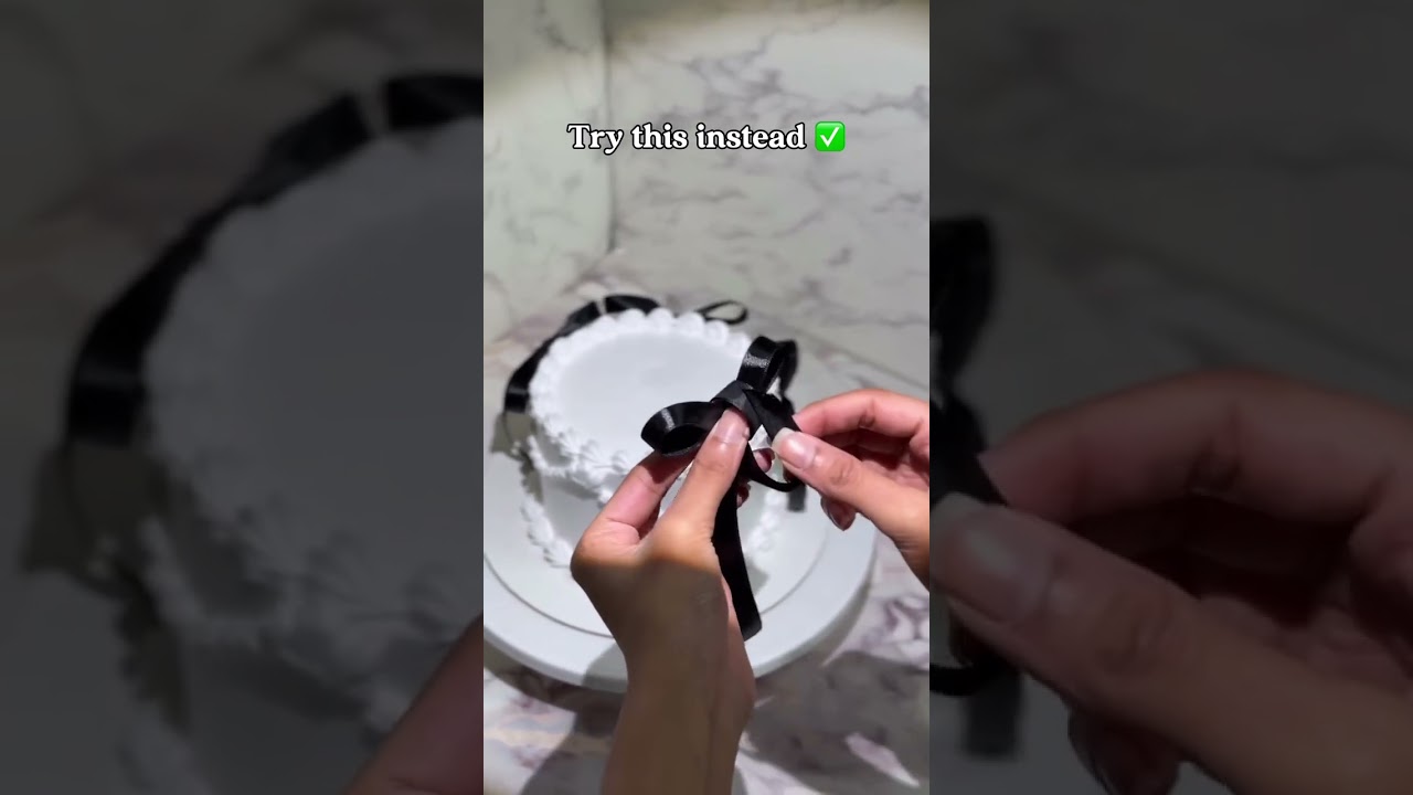 Correct way to make ribbon bow 🎀 🖤 