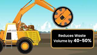 Mobile Dumpster Crusher provides an effective way to compact dumpster waste by up to 65%