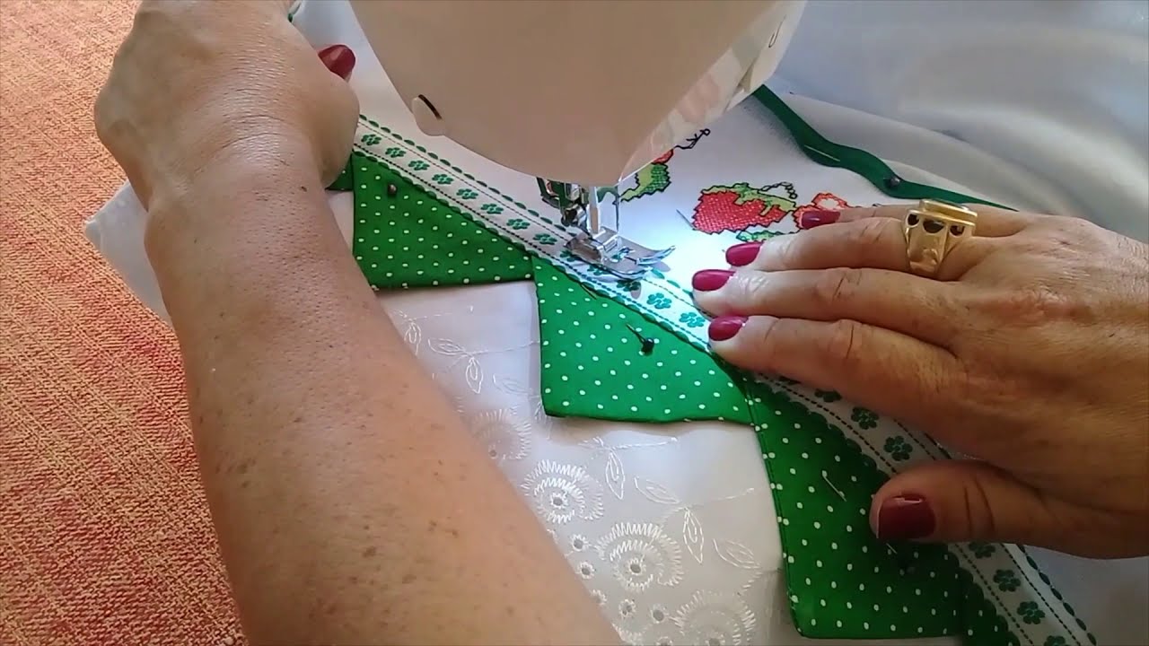 como fazer pano de prato com barrinha bordada