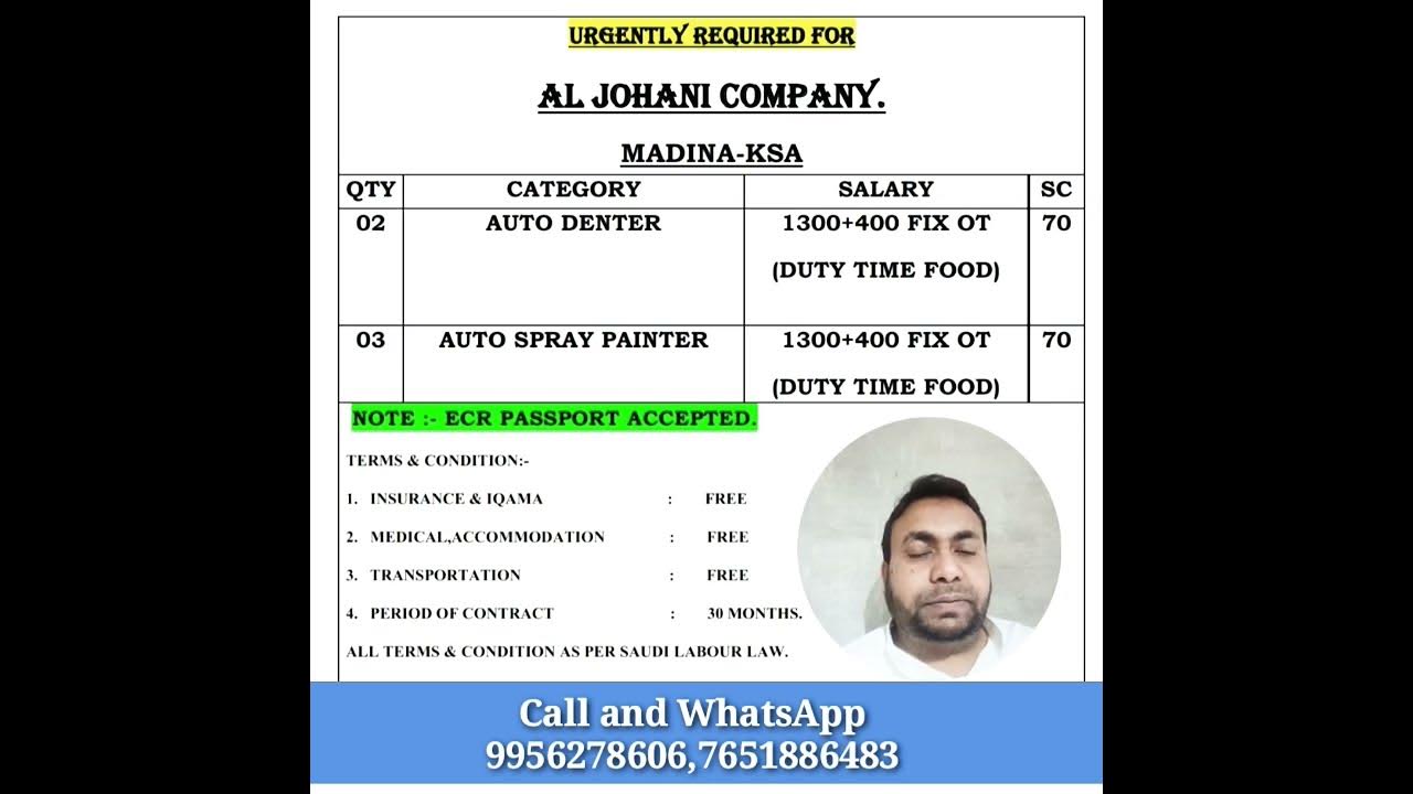 Auto denter job vacancies in Saudi Arabia vacancy visaguidelines 
