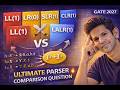 One Question on LL(1), LR(0), SLR(1), CLR(1) &amp; LALR(1) | Compiler Design
