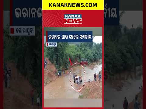 Koraput Road Crisis | Villagers Carry Dead Body Across Flooded River
