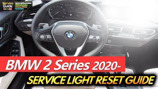 Bmw 2 Series 2020 2021 - Service Light Reset Oil Light Service Options