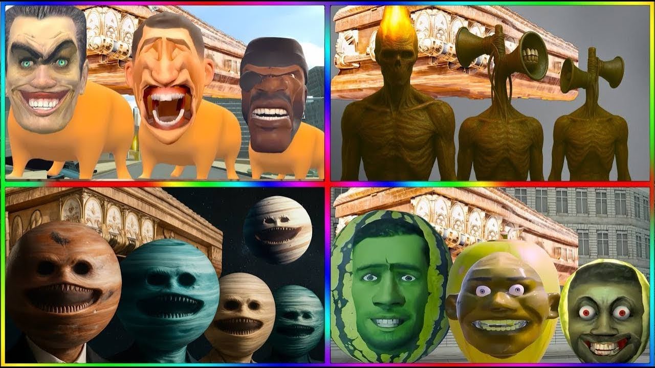 Siren Head 🆚 Lunar Moon 🆚 Melon Multiverse 🆚 Wow Dog - Coffin Dance - Tiles Hop EDM Rush