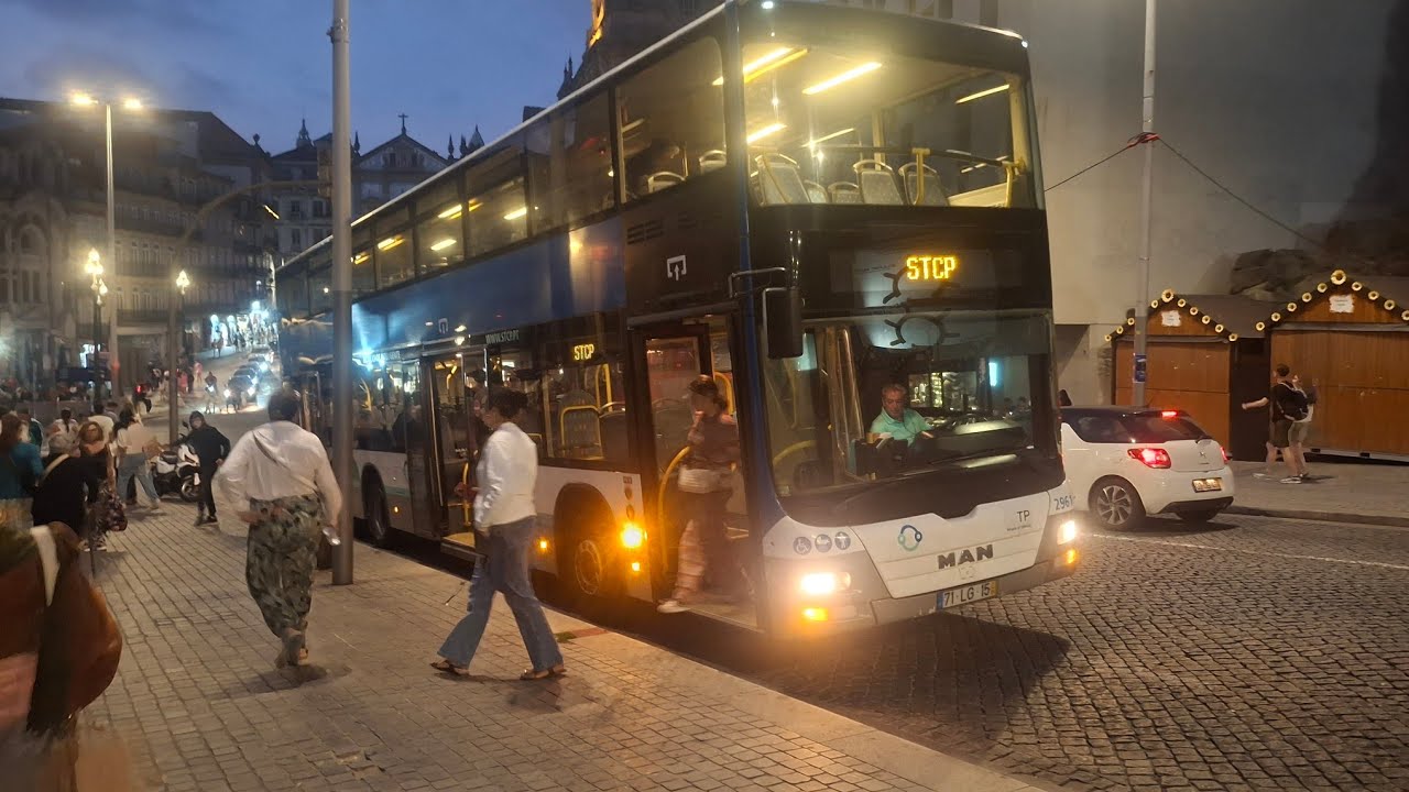 Riding a Double Decker MAN Lion's City in Porto in Portugal