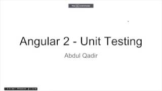 Famous An Introduction to Angular4 Unit testing Profile