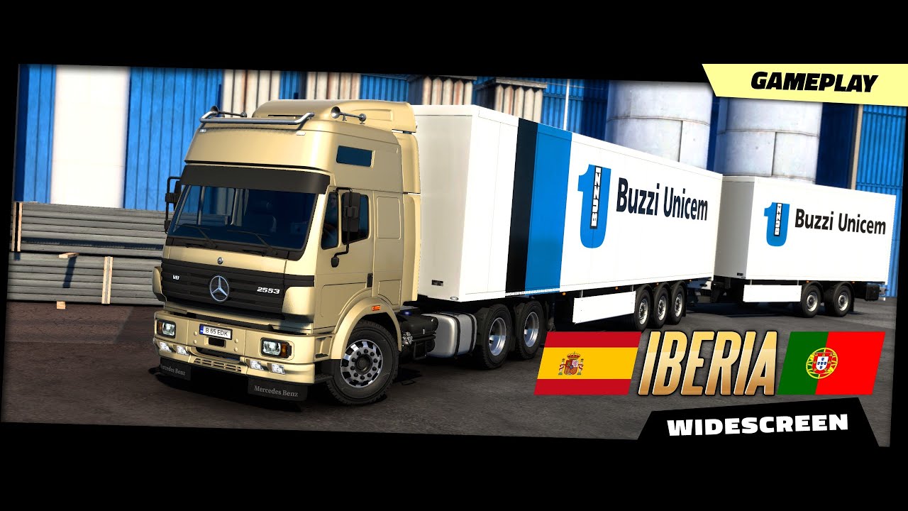 ETS2 v1.40 | DLC "Iberia" (Santander) - Mercedes Benz SK by XBS Euro Truck Simulator 2 gameplay 2K