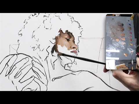 Oil Painting Demonstration - Woman Portrait - Real Time Video No Commentary