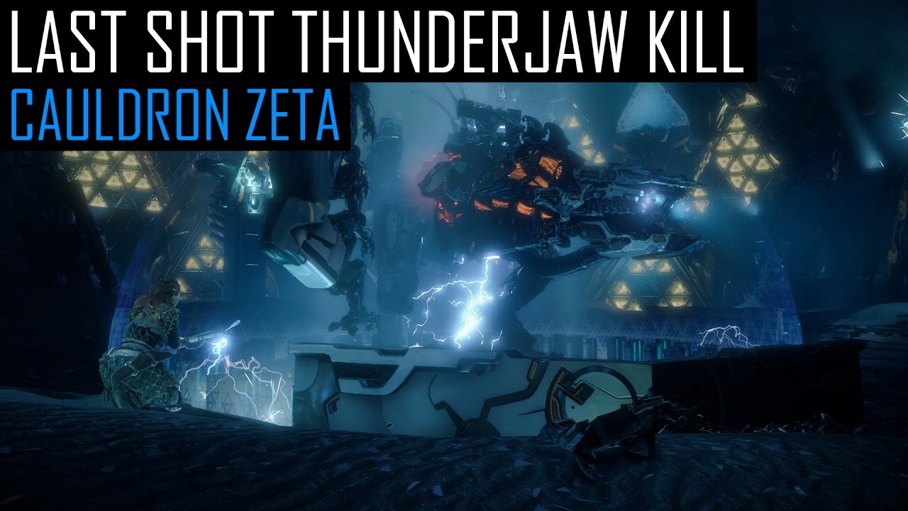 Horizon Zero Dawn Cauldron Zeta Thunderjaw Last Shot Kill YouTube