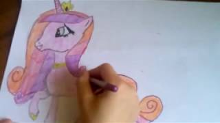 Уроки рисования. Как нарисовать принцессу Каденс. Step by step drawing of Princess Cadens. Уроки рисования. Как нарисовать принцессу Каденс. Step by step drawing of Princess Cadens.