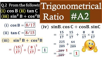 Trigonometrical ratios class 9 icse ex 22a | icse class 9 trigonometrical ratio