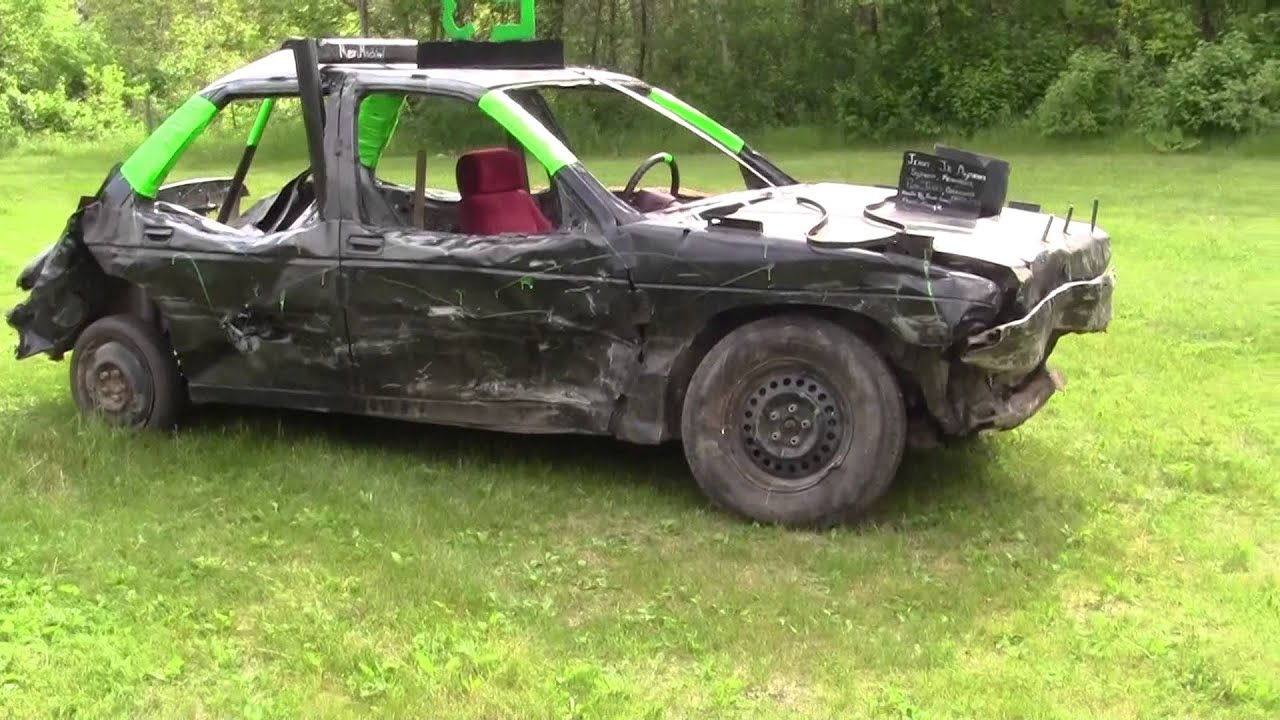 Before & aftermath of Bottineau County Fair Demoltion Derby YouTube