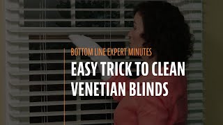 Venetian blinds or any kind of slatted shades can be a real pain to
dust! cover your hands with either heavy cotton socks gardening
gloves, then ru...