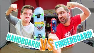 Fingerboard VS Handboard GAME OF S.K.A.T.E. / Andy Schrock Vs Casey Bechler