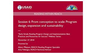 From conception to scale: Program design, expansion and sustainability