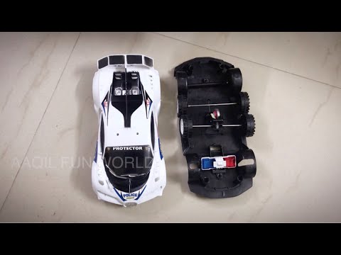 police baby playing with toys and pretend play with police cars