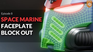 Blender Space Marine Helmet Modelling Tutorial | Episode 8