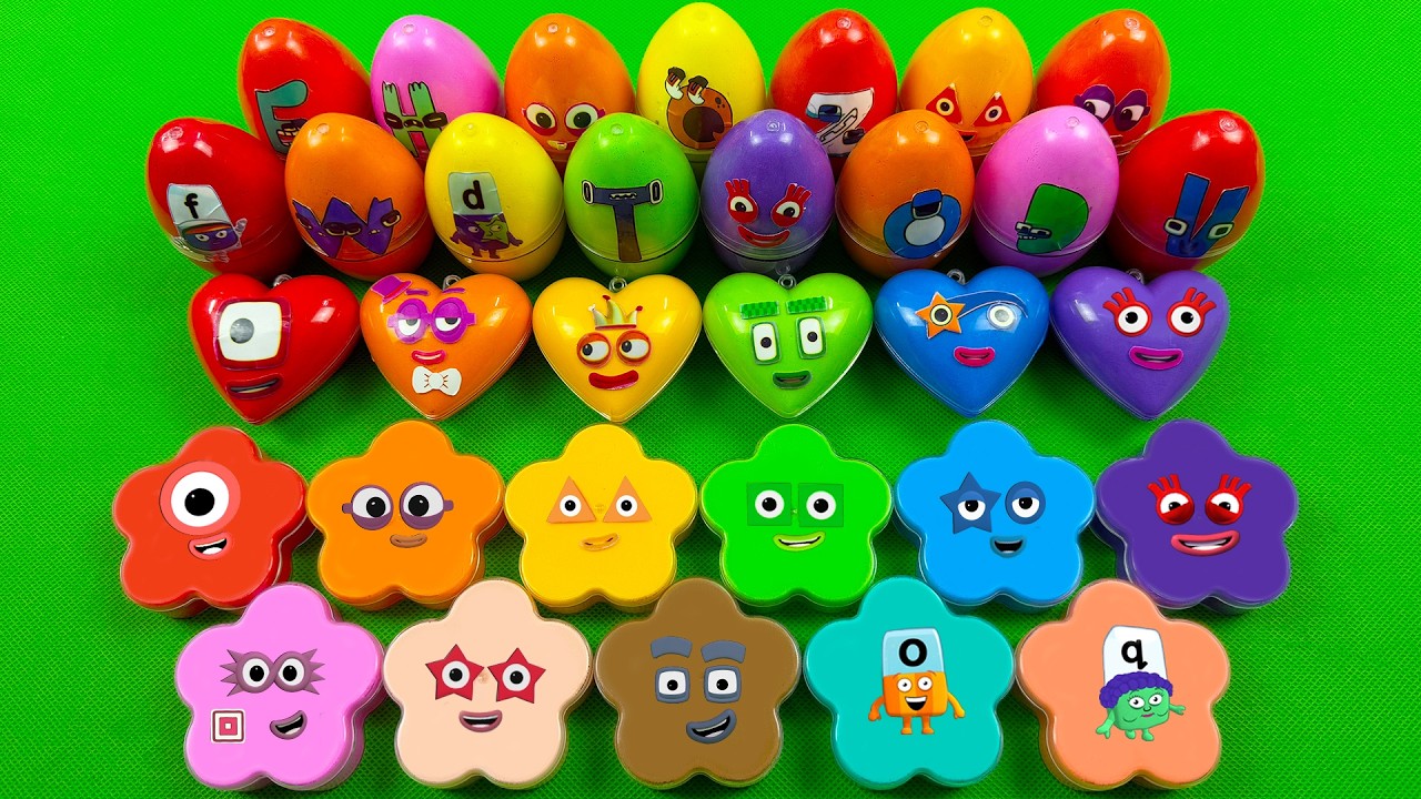 Rainbows SLIME 🌈 Look Numberblocks, Alphablocks, Alphabet Lore with Eggs, Flower Colorful! ASMR 💫💖