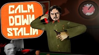 Мэддисон успокаивает Сталина в  игре Calm Down, Stalin