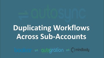 Duplicating Workflows Across Sub Accounts