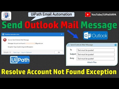 UiPath Send Outlook Mail Message | UIPath Outlook Email Automation | UiPath RPA