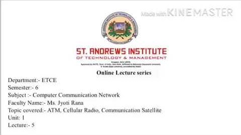 SAITM B.Tech ETCE  SEM 6 COMPUTER COMMUNICATION NETWORK UNIT 1 LECTURE 5
