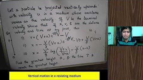 GHS41-day3 [Vertical motion in a resisting medium || Upwards motion]