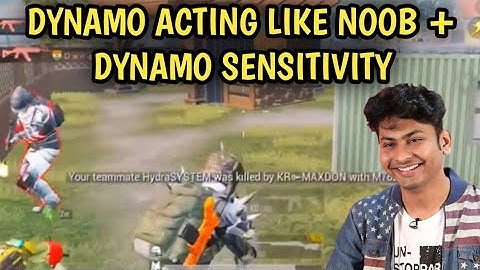 DYNAMO ACTING LIKE NOOB IN TDM SCAM | DYNAMO GAMING NEW SENSITIVITY |PUBG MOBILE
