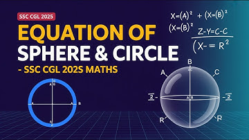 Equation of Sphere & Circle | SSC CGL 2025 Maths | Quick Tricks & Concepts by Rohit Tripathi