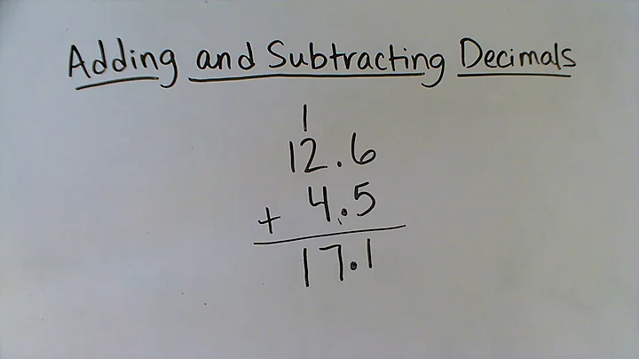 Adding and Subtracting Decimals - 4th Grade Math Lesson