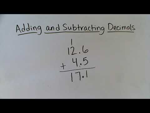 Adding and Subtracting