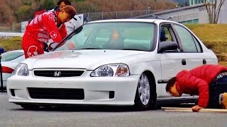 シャコタン大会 Civic EK【Track and Show 2015】 車高短 Lowered