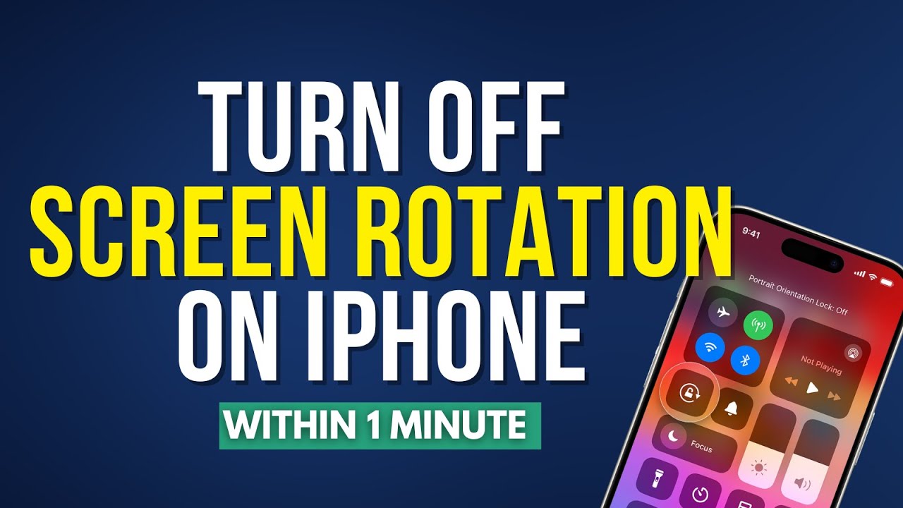How To Turn Off Screen Rotation On Iphone Easily YouTube