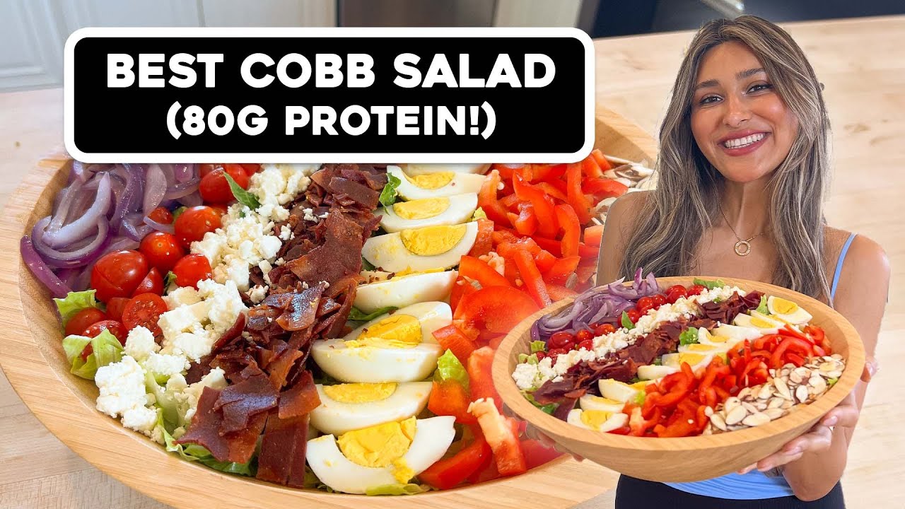 High Protein, Low Carb Cobb Salad with Homemade Dressing
