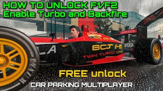 How to unlock F1/F2 in CAR PARKING MULTIPLAYER || HOW TO MAKE TURBO ENABLE IN ANY CAR IN CPM screenshot 5