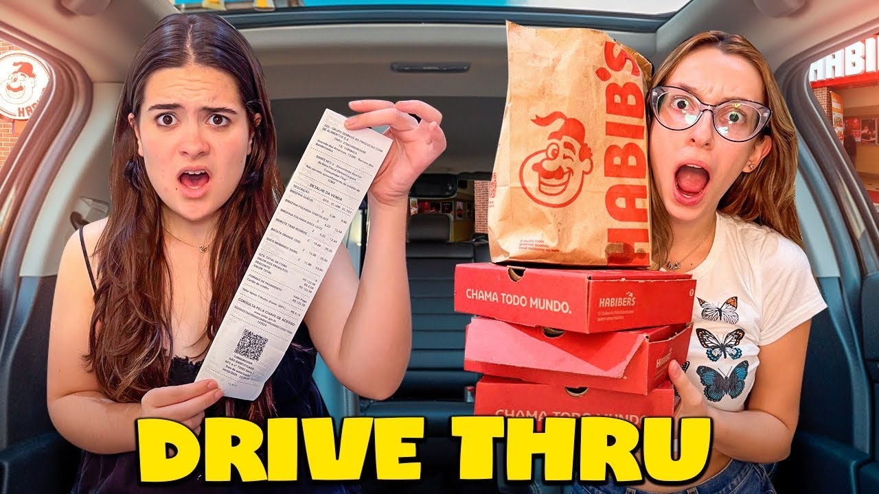 PEDINDO E COMENDO TUDO QUE A PESSOA DA FRENTE PEDIU NO DRIVE THRU DO BRASIL - O MAIS CARO DE TODOS 😱