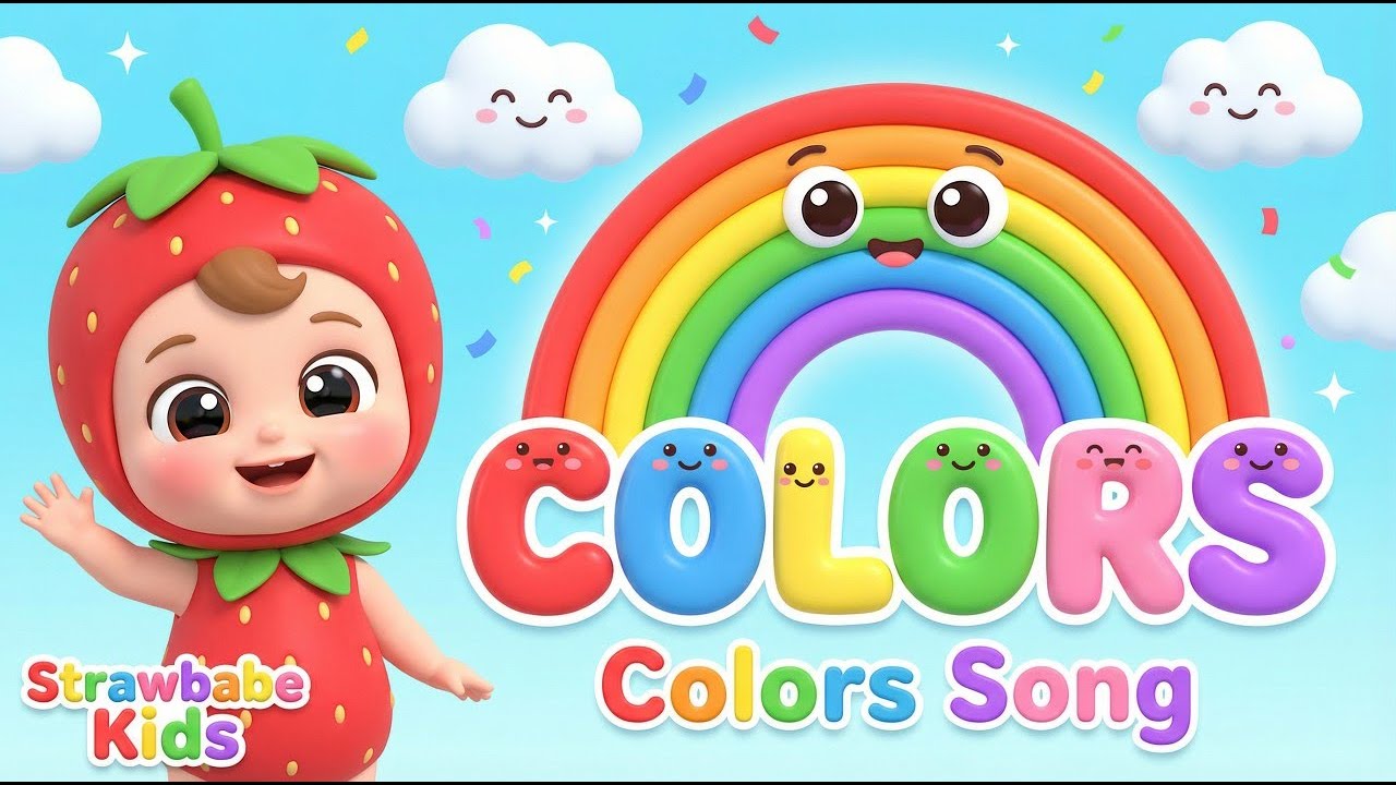 Basic Colors Song Learn Colors | Colors Song for Kids | Nursery Rhymes | StrawbabeKids # ...