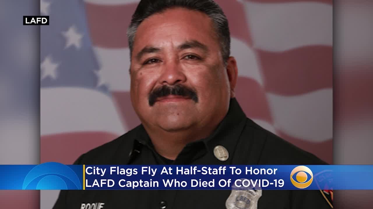 City Flags Fly At Half-Staff To Honor LAFD Captain Who Died Of COVID-19