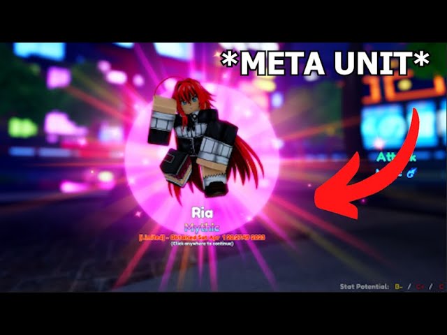 LVL 100 LIMITED UNIT RIA (RIAS GREMORY) SHOWCASE IN ANIME ADVENTURES!