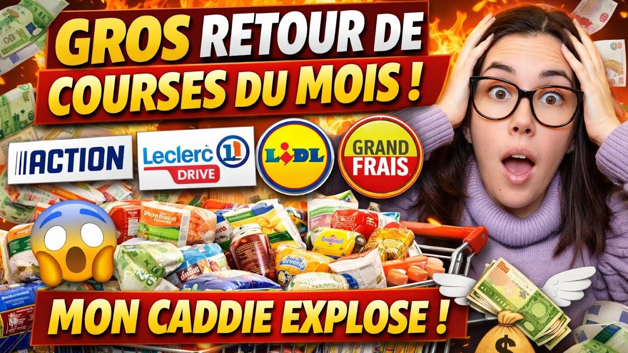 🛒 GROS RETOUR DE COURSES : Action, Lidl, Leclerc & Grand Frais… MON CADDIE EXPLOSE !