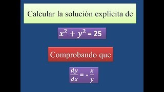 Exercise: Explicit Solution and Verification of a Differential Equation