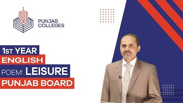 PGC Lectures - Inter Part I - Punjab Board - English - Lecture 1 - Leisure