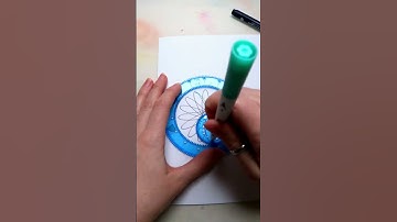 simple spirograph design Geometric shapes |satisfying art #shorts #short