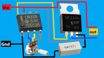 How To Make Adjustable Constant Current Regulator using Mosfet & OpAmp | CCR | 0 - 8A